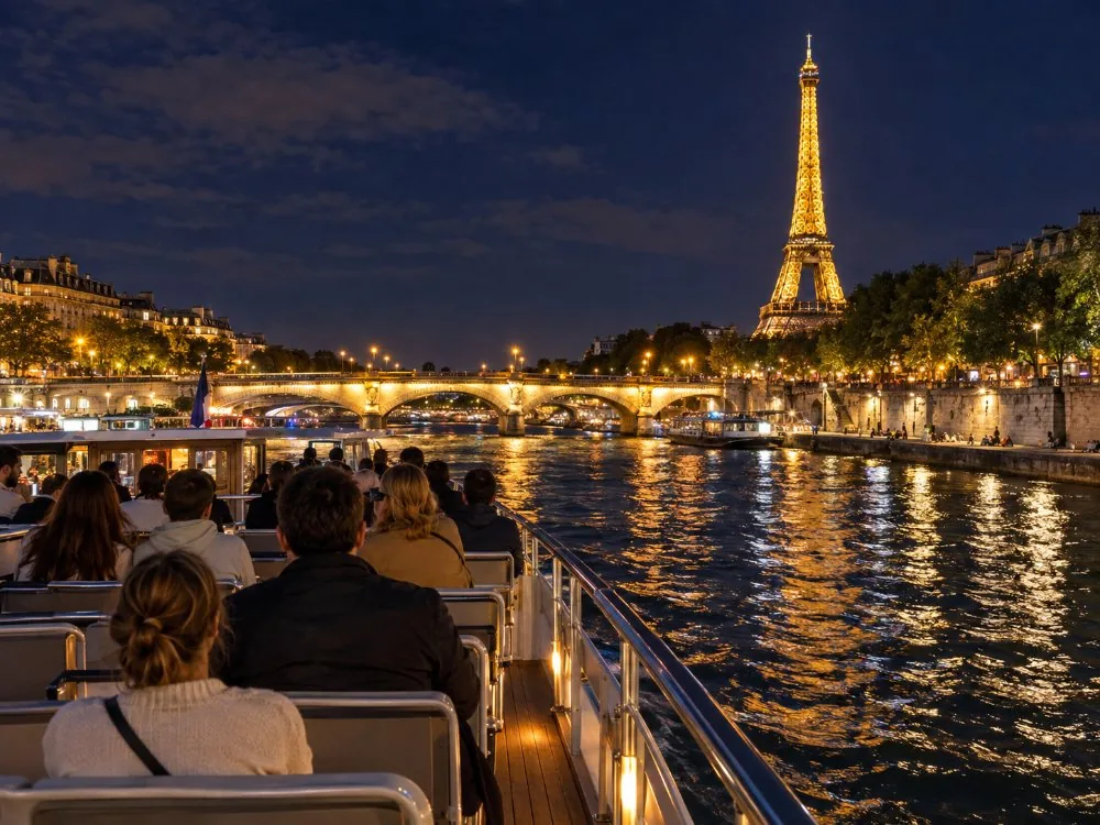 Evening Seine cruise, Paris by night